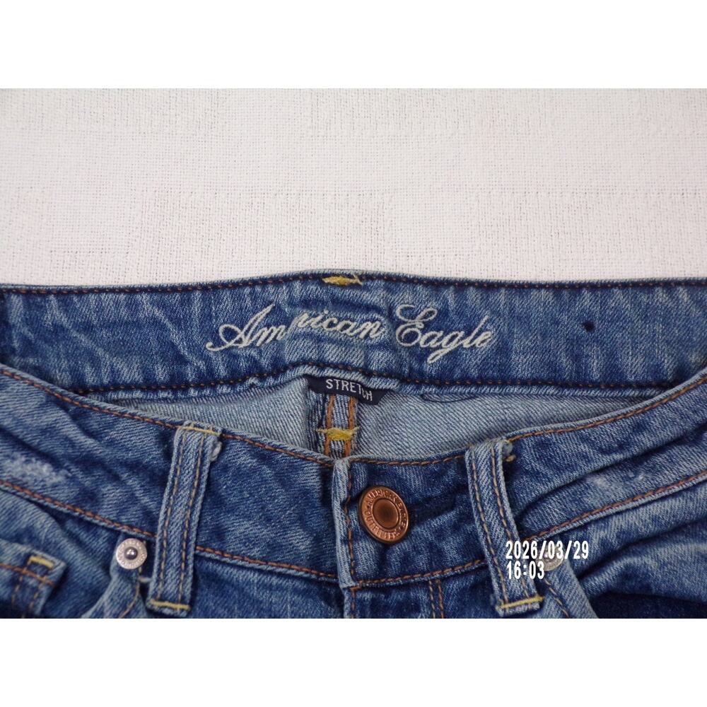 American Eagle VINTAGE FLARE Jeans Size 2 Reg Low Rise Y2K Distressed 2010 Retro - Picture 13 of 16